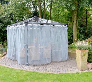 Palram - Canopia Polyester Moskitonetz für Pavillon Palermo 4300 | Anthrazit 