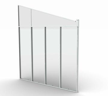 Palram - Canopia Seitenwand für Terrassendach mit 3 m Tiefe | Weiß | 264 cm 