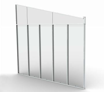 Palram - Canopia Seitenwand für Terrassendach mit 4 m Tiefe | Weiß | 330x305 cm 