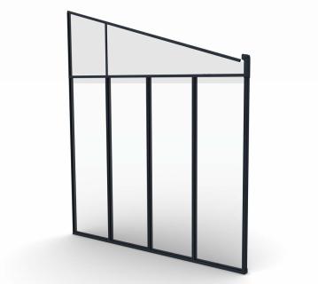 Palram - Canopia Seitenwand für Terrassendach mit 3 m Tiefe | Anthrazit | 264 cm 