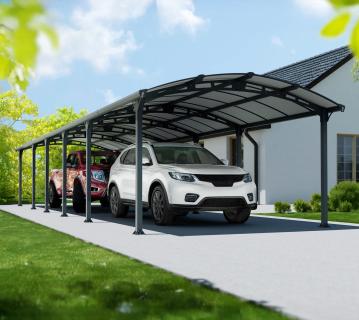 Palram - Canopia Aluminium Carport Arcadia 12700 | Anthrazit | 1285x359x242 cm 