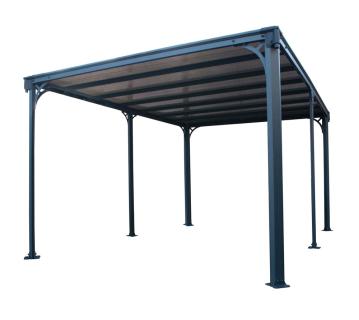 B-WARE Palram - Canopia Aluminium Pavillon Milano 4300 | Anthrazit | 309x426x226 cm 