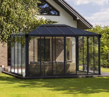 Palram - Canopia Aluminium Kaltwintergarten Ledro 4300 | Anthrazit | 430x296x275 cm 