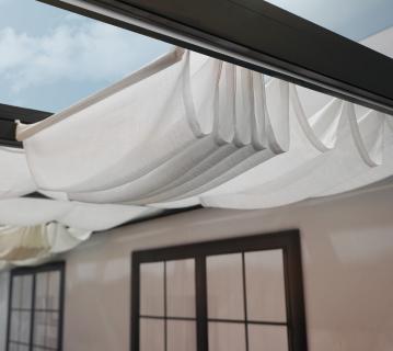 Palram - Canopia Sonnensegel für Terrassendach Stockholm | Weiß | 340x950 cm 