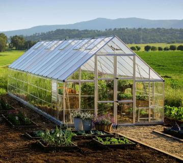 Palram - Canopia Aluminium Gewächshaus Balance 1028 | Silber | 844x304x257 cm 