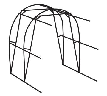 Westmann Stahl Gewächshaus Verlängerung Tunnel | Silber | 200x200 cm 