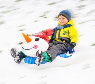 Alpine Blast Aufblasbarer Schlitten Schneemann Kinderschlitten | Weiß | 120x84x55 cm 