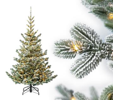 B-WARE Evergreen Künstlicher Weihnachtsbaum Nobilis Kiefer | Inkl. LEDs & Kunstschnee | Grün | 180 cm 