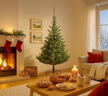 B-WARE Evergreen Nobilis M | künstlicher Weihnachtsbaum mit Ständer | 180 cm 