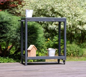 Westmann Holz Pflanztisch & Grilltisch Watson | Anthrazit | 79x39x89 cm 