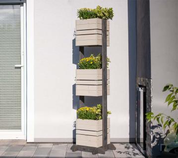 Westmann Holz Pflanzkübel Maja | Grau | 50x50x170 cm 