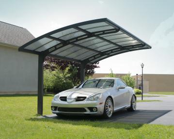 Palram - Canopia Aluminium Carport Arizona Wave 5000 | gewelltes Solargrau | 495x289 cm 