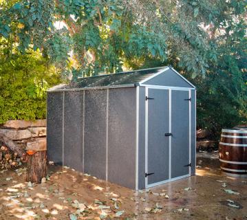 Palram - Canopia Kunststoff Gerätehaus Rubicon 610 | Dunkelgrau | 304x185x217 cm 