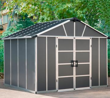 Palram - Canopia Kunststoff Gerätehaus Yukon 119 | Dunkelgrau | 271x332x252 cm 