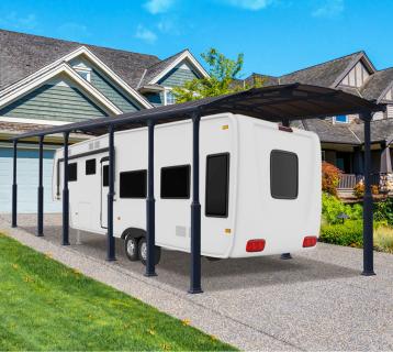 Palram - Canopia Aluminium Carport Arcadia Alpine 12700 | Anthrazit | 1285x359x352 cm 