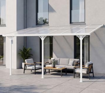 Westmann Alu Terrassenüberdachung Bruce 435 | Weiß | 300x435x270 cm 