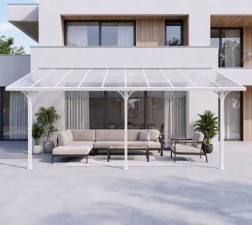 Westmann Alu Terrassenüberdachung Bruce 617 | Weiß | 300x617x270 cm 