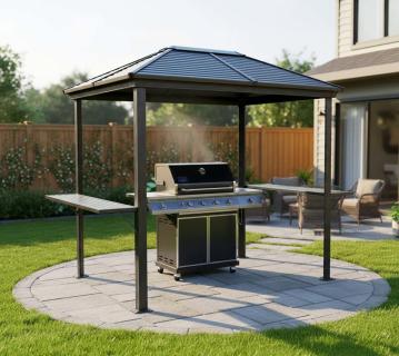 Sojag Ventura 58 | Aluminium Grillpavillon mit Seitenablagen | 2x3 m 