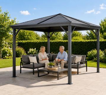 Sojag Ventura 1010 | Metall Pavillon mit festem Dach | 3x3 m 