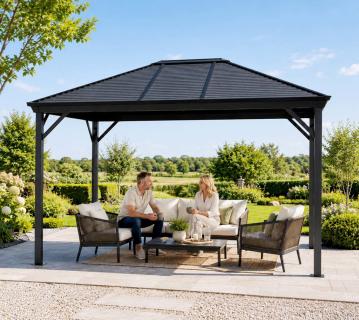 Sojag Ventura 1014 | Metall Pavillon mit festem Dach | 3x4 m  