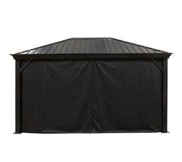 Sojag Vorhänge inkl. Clips für Pavillon Marsala 1014 | Schwarz | 