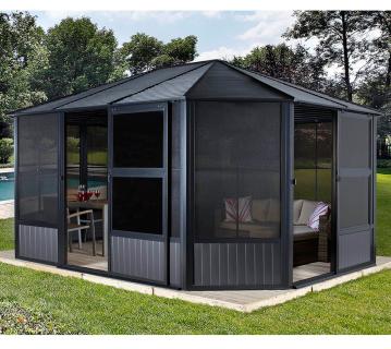 Sojag Charleston 1212 | Metall Pavillon mit Seitenteilen | 4x4 m 