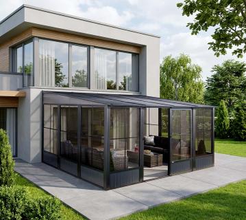 Sojag Mural 1013 | Metall Anbaupavillon mit Seitenteilen | 3x4 m 