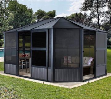 Sojag Charleston 1215 | Metall Pavillon mit Seitenteilen | 4x5 m 