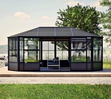 Sojag Charleston 1218 | Metall Pavillon mit Seitenteilen | 4x6 m 