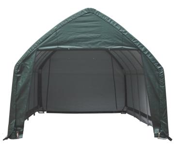 B-WARE ShelterLogic Folien Zeltgarage Gerätehaus | Grün | 610x390x370 cm 