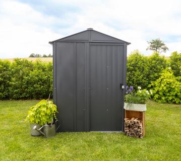 Spacemaker Metall Gerätehaus 54 | Grau | 122x151x198 cm 