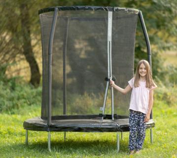 Sportspower Stahl Trampolin inkl. Sicherheitsnetz | Schwarz | 244x244x205 cm 