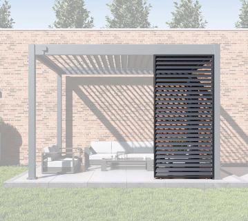 Paragon Outdoor Lamellen Sichtschutz | Seitenteil Pergola Grand Tuscan | Gr. 10 