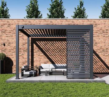 Paragon Outdoor Lamellen Sichtschutz | Seitenteil Pergola Grand Tuscan | Gr. 12 