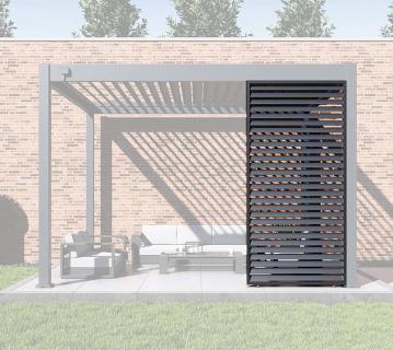 Paragon Outdoor Lamellen Sichtschutz | Seitenteil Pergola Grand Tuscan | Gr. 12 