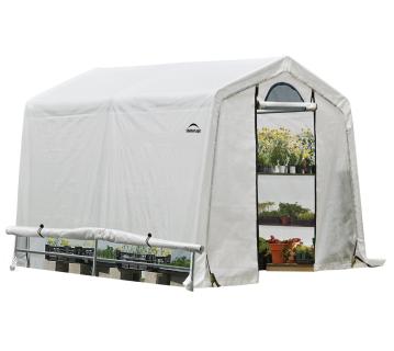 B-WARE ShelterLogic Foliengewächshaus | Weiß | 240x240x240 cm 