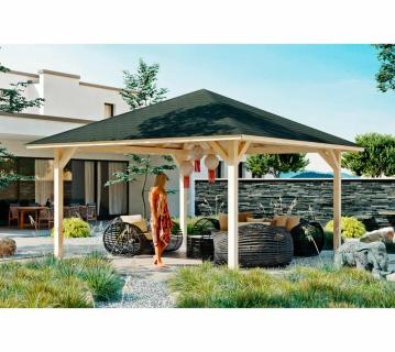 Skan Holz Holz Pavillon Cannes 3 | Natur | 504x504x344 cm 