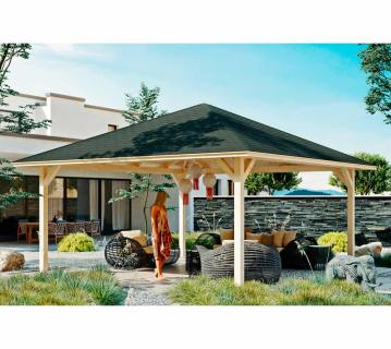 Skan Holz Holz Pavillon Cannes 4 | Natur | 569x569x360 cm 