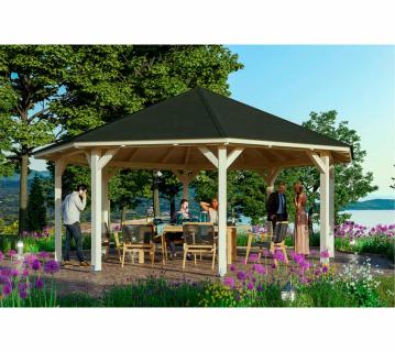 Skan Holz Holz Pavillon Nice 4 | Natur | 630x630x365 cm 