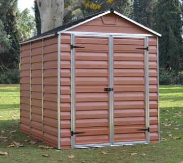 Palram - Canopia Kunststoff Gerätehaus Skylight 68 | Bernstein | 229x185x217 cm 