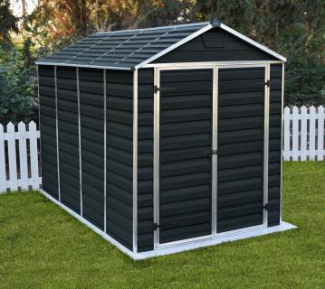 Palram - Canopia Kunststoff Gerätehaus Skylight 610 | Dunkelgrau | 304x186x217 cm 