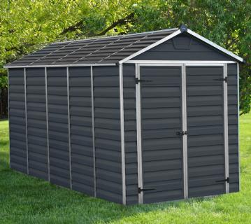 Palram - Canopia Kunststoff Gerätehaus Skylight 612 | dunkelgrau | 379x185x217 cm 