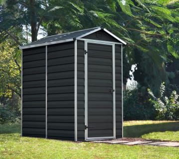 Palram - Canopia Kunststoff Gerätehaus Skylight 46 | Dunkelgrau | 175x121x204 cm 