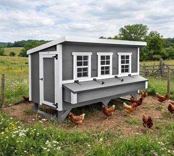 EZ Chicken Hühnerhaus XL | Holz Hühnerstall begehbar | 15 Hühner 