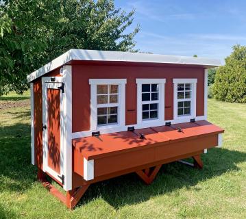 EZ Chicken Hühnerhaus XL | Holz Hühnerstall begehbar | 15 Hühner 