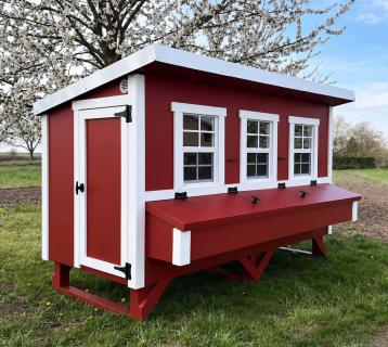 EZ Chicken Hühnerhaus XL | Holz Hühnerstall begehbar | 15 Hühner 