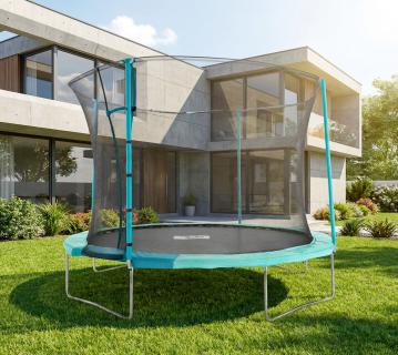 TP Toys Trampolin UP10 | Inkl. Sicherheitsnetz | Blau | Ø 305 cm 