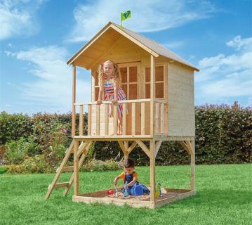 TP Toys Holz Stelzenhaus Wald | Spielhaus | Natur | 137x167x230 cm 