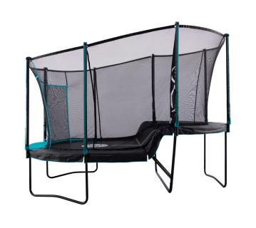 TP Toys Stahl Trampolin Infinity | inkl. Sicherheitsnetz | Schwarz/Blau | 