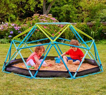 TP Toys Metal Dome | Garten Klettergerüst aus Metall | mit Sandkasten 